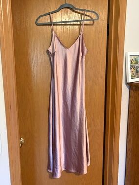 Anthropologie Dolan Mauve Satin Summer Slip Dress Size S